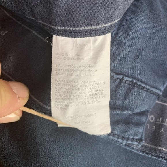 Perry Ellis Portfolio Mens Size 38X30 Navy Blue Straight Leg Pants Casual - Picture 9 of 9